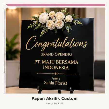 Papan Bunga Akrilik Bolaang Mongondowselatan